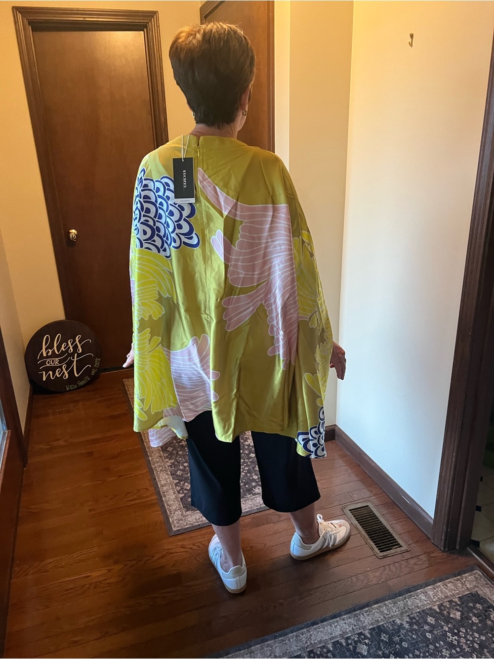 Bright Floral Print Kimono Jacket